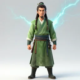 highly detailed full body portrait of an earthbender king, long braids, stubbles, green clothes, in the style of the last airbender, cinematic lightning, bright colors, intricate, masterpiece, photorealistic, hiperrealistic, sharp focus, high contrast, artstation hq, deviantart trending, 8 k uhd, unreal engine 5, unity engine, post production