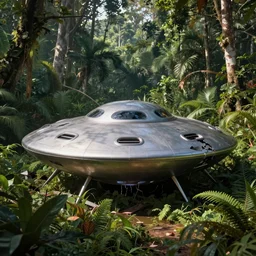 crashed ufo in the amazon forest
