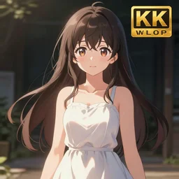a cute anime girl wearing a sundress, character art portrait, anime key visual, official media, illustrated by wlop, extremely detailed, 8 k, trending on artstation, cinematic lighting, beautiful,