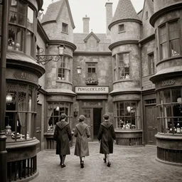 (((((1950s Diagon Alley . muted colors.))))) by Jean-Baptiste Monge !!!!!!!!!!!!!!!!!!!!!!!!!!!