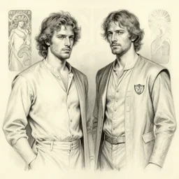 hyperrealist pencil sketch of a tuscan raiders by david malan and alphonse mucha, fantasy art, drawing, dynamic lighting, artstation, poster, volumetric lighting, very detailed faces, 4 k, award winning