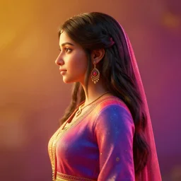 side profile portrait of maya ali wind sorcerer, bathed in light, octane render, unreal engine, gaudy colors, greg rutkowski, loish, rhads, beeple, makoto shinkai and lois van baarle, ilya kuvshinov, rossdraws, tom bagshaw, alphonse mucha, global illumination