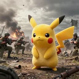 Pikachu in  the Vietnam War with flashbacks, photo, war, total war, call of duty, battlefield