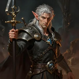 A comic book style portrait painting of an elf Sorcerer, unreal 5, DAZ, hyperrealistic, octane render, baldurs gate, dungeons and dragons, dynamic lighting