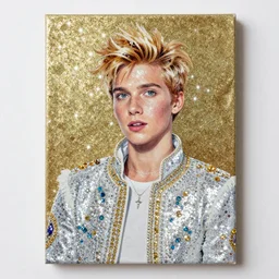 a Glitter Painting of Prince