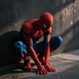 not so amazing Spiderman in despair