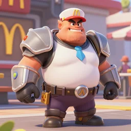 Doomfist from Overwatch as a mcdonald's employee