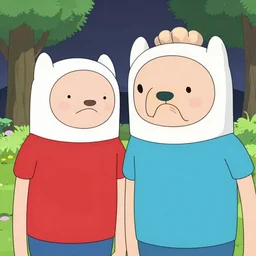 Finn and Jake from Adventure Time selfie