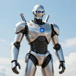 a portrait of a godly robocop god, fantasy, heavenly, digital art.