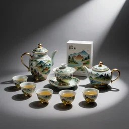 maximalist tea set, product photo