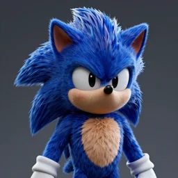 ultra detailed creepy realistic sonic the hedgehog photorealistic highly detailed fur detailed facial features heraldo ortega, octane render, trending on artstation, 8 k