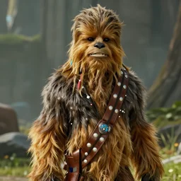 Film still of Chewbacca, from The Legend of Zelda: Breath of the Wild (2017 video game)
