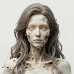 a beautiful detailed front view portrait of a rotten corpse woman with ornate growing around morphing into skull, ornamentation, flowers, elegant, beautifully lit, artgerm, joshua middleton comic cover art,