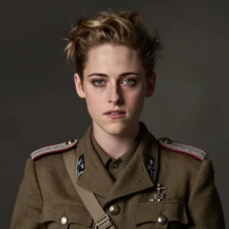 Kristen Stewart as a ww2 Field Marshal, official photo portrait
