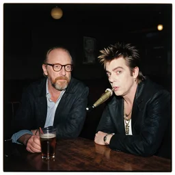 Tom Waits and Iggy Pop in a pub by Jim Jarmush, Agfa Vista 800 film, Leica M9
