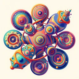 a hyperdetailed painting vibrant vectors forming impossible interdimensional shapes that transcend space and time, ambient occlusion, 3 d model, quantum fractals, magic realism inspired by psychadelia and james jean and hownosm, trending on artstation,
