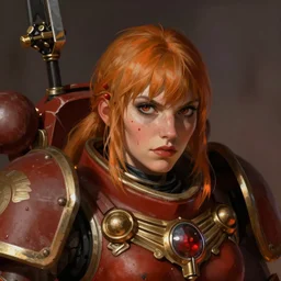 bobbi starr as Sister of Battle, warhammer 40k, closeup character portrait art by Donato Giancola, Craig Mullins, digital art, trending on artstation