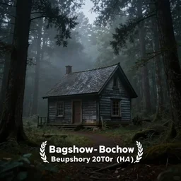mysterious cabin in the woods, dark, fog, by bagshaw, tom