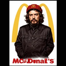 poster, stalin at mcdonald's art in color, art in 4 k