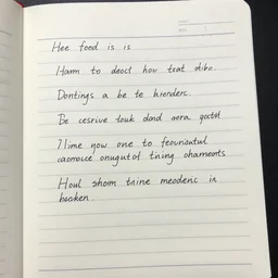 a handwritten essay, realistic, rtx