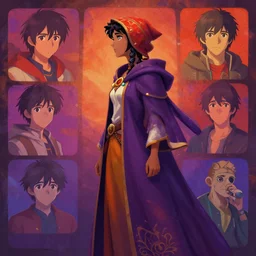 maya ali, sorcerer, gloomhaven, octane render, side view rpg avatar potrait, gaudy colors, matte painting concept art, by jesper ejsing, and makoto shinkai and ilya kuvshinov and rossdraws