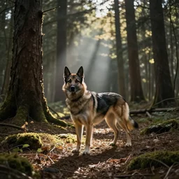 !! werecreature canine, photograph captured in the woods