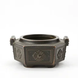 art deco incense burner, 8k product photo, isolated on a pure white background, centered, entire object in frame, sharp focus, soft studio lighting