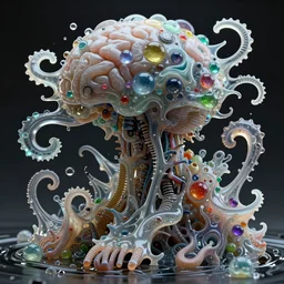 octane render, mollis, artificia, lush layered, gelatinosis glass, fluida, fluox symbiosi crusta, phantastica, the omni, biomechanical fauna, chaos, gekkolings, nudibranch, unspaceship, aliena, vortices micro water, gekko soles, by peter mohrbacher, gelatin brains, retro futurism