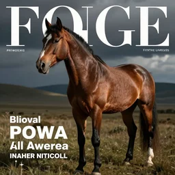 a horse in a fashion magazine cover