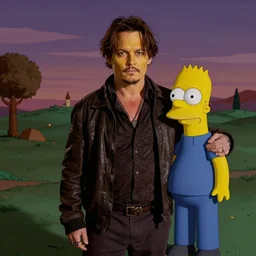 johnny depp + simpsons
