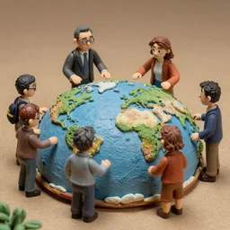 flat earth conspiracy by katsuhiro otomo, tex avery, otto dix, highly detailed, hyperrealistic, claymation
