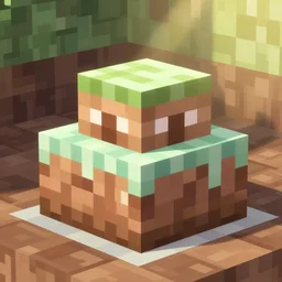 minecraft cake, digital art, sunlight,