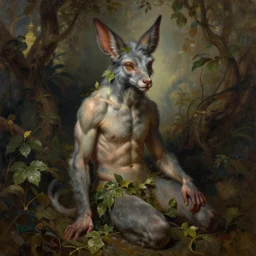 Frank Dillane as a satyr full body portrait, seductive, sexy, leaves, intricate, digital painting, old english, whimsical background by marc simonetti, artwork by liam wong