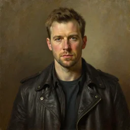 portrait of michel stonebridge from strike back, classic painting