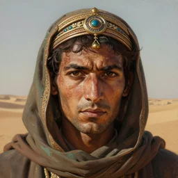 hashashin, the desert assassins, close - up portrait, fierce, intricate, elegant, volumetric lighting, scenery, digital painting, highly detailed, artstation, sharp focus, illustration, concept art, ruan jia, steve mccurry