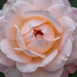 dew on a rose, macro, highly detailed, photo