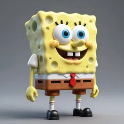 3 d octane render, ultra photorealistic, 8 k hyper detailed image unreal engine, a beautiful spongebob squarepants cyborg, android, robot cyberpunk, organic ceramic white on the art contemporary art by adolf hiremy hirschl