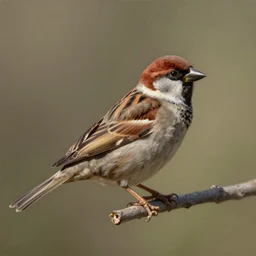 the most beautiful painting of a sparrow