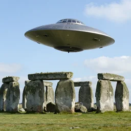 a ufo landing at stonehenge