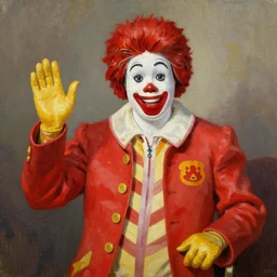 oil painting of ronald mcdonald