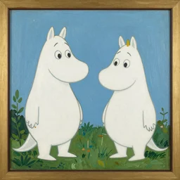 by francisco goya, moomin, oil painting
