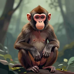 vector art of a cool monkey with shades