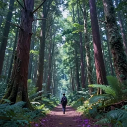 trippy psychedelic enchanged forest