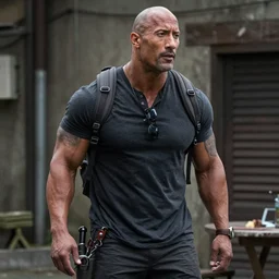 Dwayne Johnson in the last of us 2 4K quality super realistic