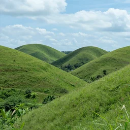 photorealistic view of the hills of Bohol, 8k