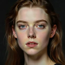 realistic detail face portrait of Anya Taylor-Joy by Hans. Rudolf. Giger,  Maxfield Parrish, Hans Heyerdahl, Realism painting