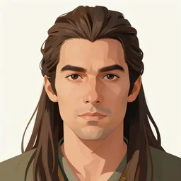 a close - up headshot illustration portrait of an human druid, d & d character portrait, pathfinder, art by keith parkinson and greg rutkowski and frank frazetta