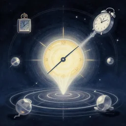 the laws of physics break down and there only an infinite present, in which all points in time are equally real. beautiful andreas rocha illustration trending on artstation