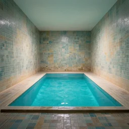 infinite pools with tiles over all the walls, the backrooms, liminal space, dreamlike