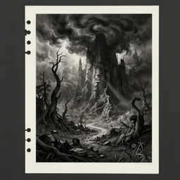asset sheet, material study ( caricature ) server by mark ryden dark foreboding